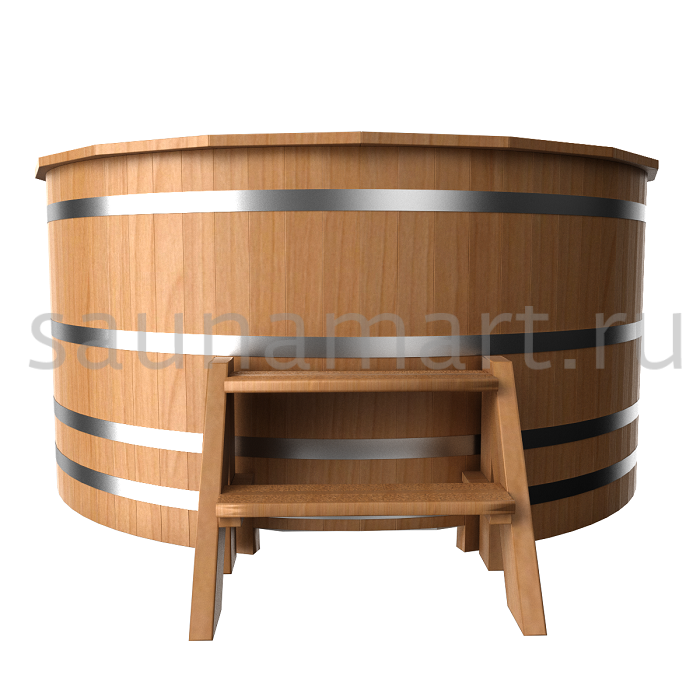 Купель пластиковая круглая D=1.2 H=1.0 дуб/лиственница с полимерным покрытием Купель пластиковая круглая D=1.2 H=1.0 дуб/лиственница с полимерным покрытием