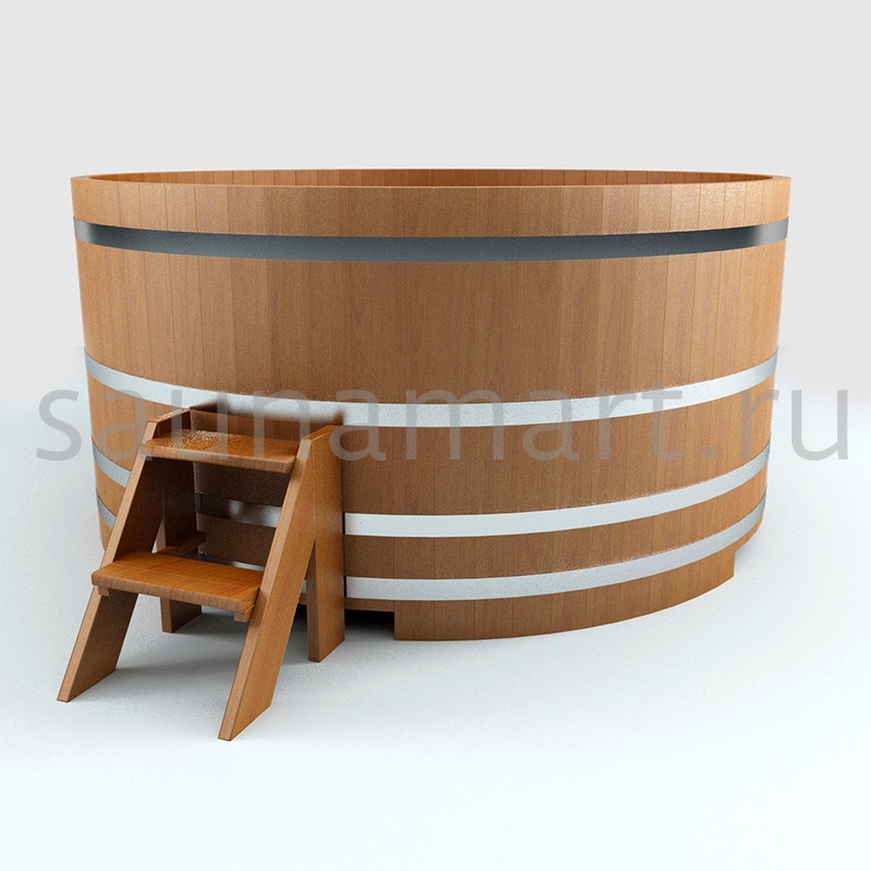 Купель круглая из лиственницы D=1.2 H=1.0 с полимерным покрытием натуральная Купель круглая из лиственницы D=1.2 H=1.0 с полимерным покрытием натуральная