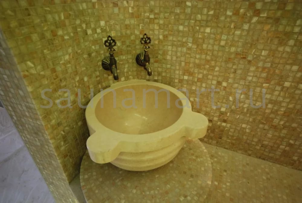 Курна мраморная КМ02 (со сливом) Курна мраморная КМ02 (со сливом)