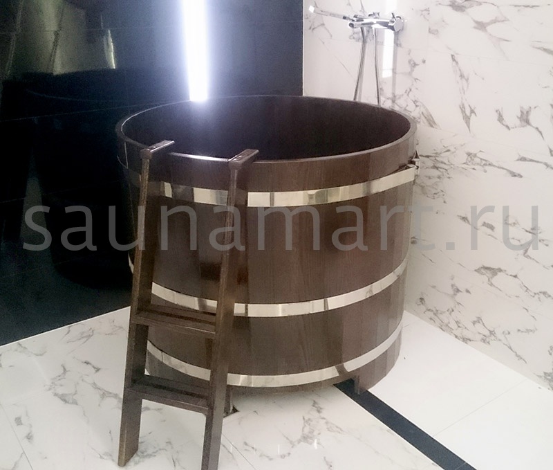 Купель круглая из лиственницы D=1.2 H=1.0 с полимерным покрытием натуральная Купель круглая из лиственницы D=1.2 H=1.0 с полимерным покрытием натуральная