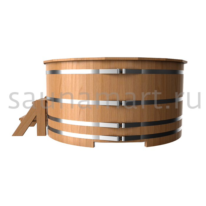 Купель пластиковая круглая D=1.2 H=1.0 дуб/лиственница с полимерным покрытием Купель пластиковая круглая D=1.2 H=1.0 дуб/лиственница с полимерным покрытием